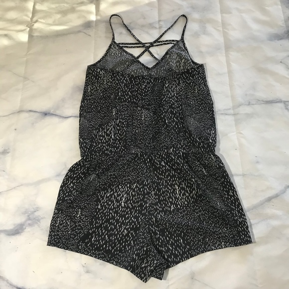 Fabletics Black & White Strappy "Joel" Romper - Picture 7 of 8